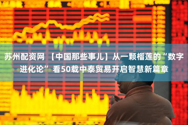 苏州配资网 【中国那些事儿】从一颗榴莲的“数字进化论” 看50载中泰贸易开启智慧新篇章